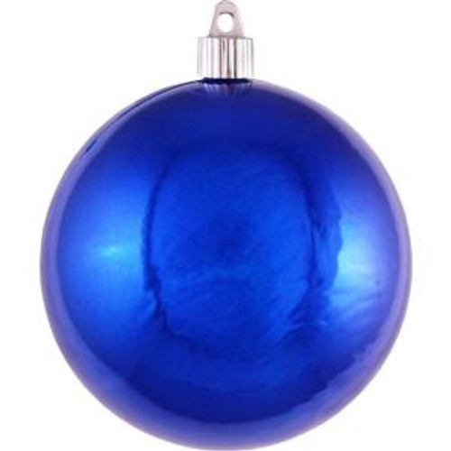 Personalized Christmas Ball Ornament - Shiny Blue