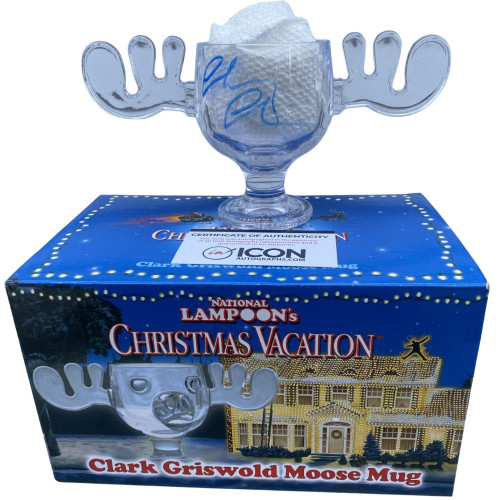 Product Shot of a Moose Mug Signed by Chevy Chase