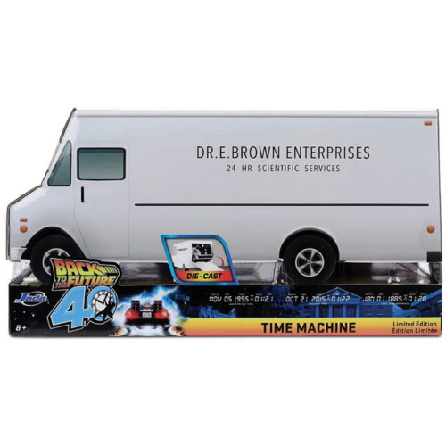 Back to the Future 40th Anniversary Diecast 1:32 Frosted DeLorean Time Machine