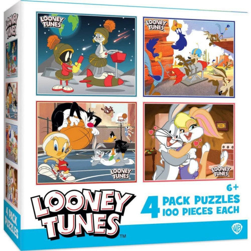 Looney Tunes 4-Pack 100 Piece Puzzles