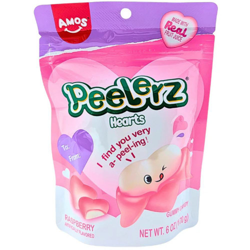 Peelerz Valentines Hearts Gummy Candy - 170g