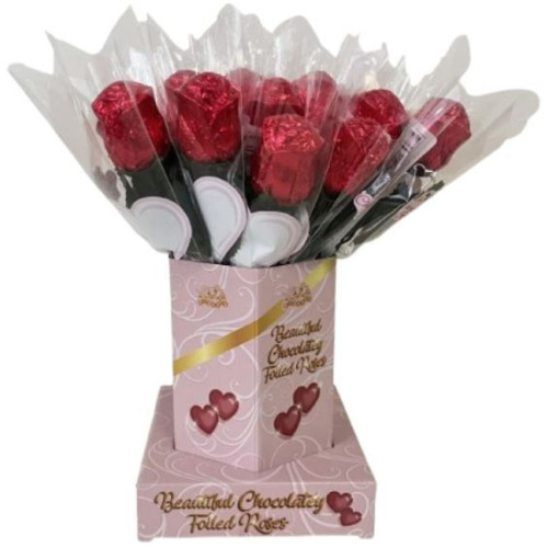 Belgium Milk Chocolate Beautiful Foiled Rose