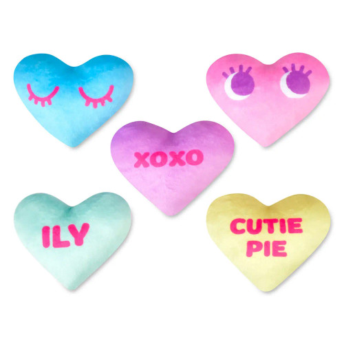 Removeable Plush Conversation Hearts