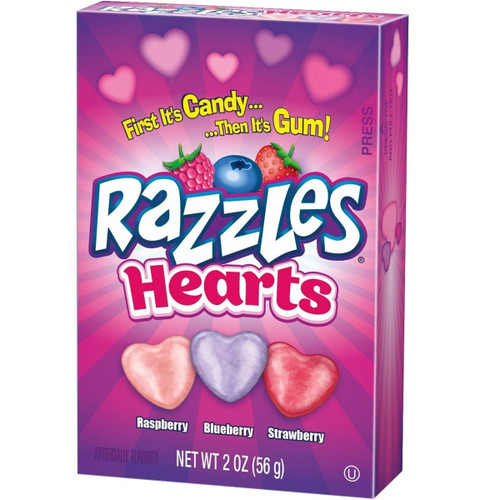 Vaentines Box of Razzles Hearts 