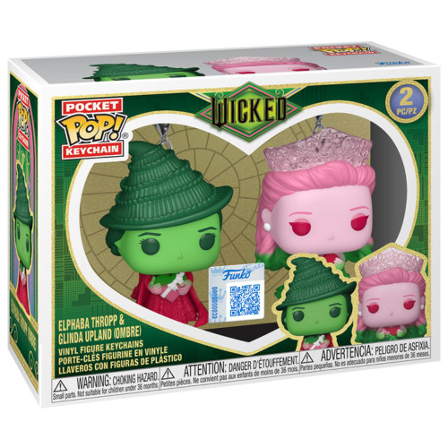 Pop! Keychain: Wicked 2-Pack - Glinda and Elphaba