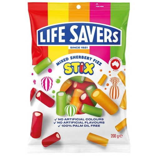Lifesavers Stix Mixed Sherbert Fizz
