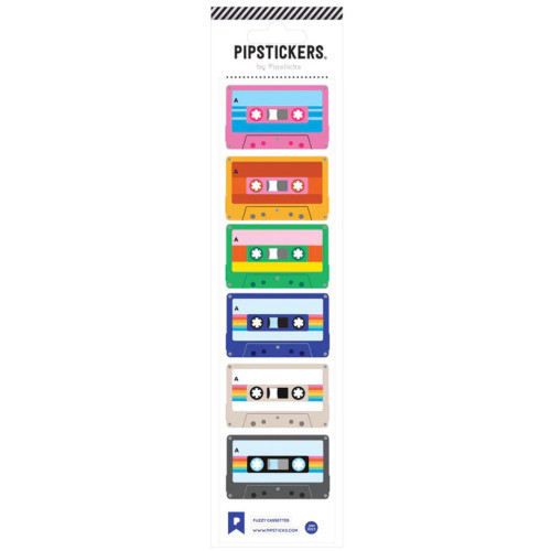 Fuzzy Cassettes - 2" x 8" Sticker Sheet By PipSticks