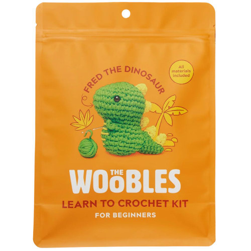 Woobles: Fred The Dinosaur Crochet Kit - Package