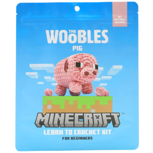 Woobles: Minecraft - The Pig Crochet Kit - Package