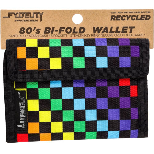 1980s Retro Bifold Wallet - Rainbow