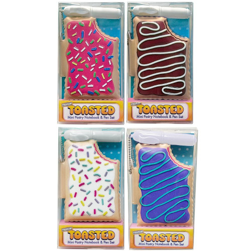 Toaster Pastry Mini Puffy Notebooks w/ Pen