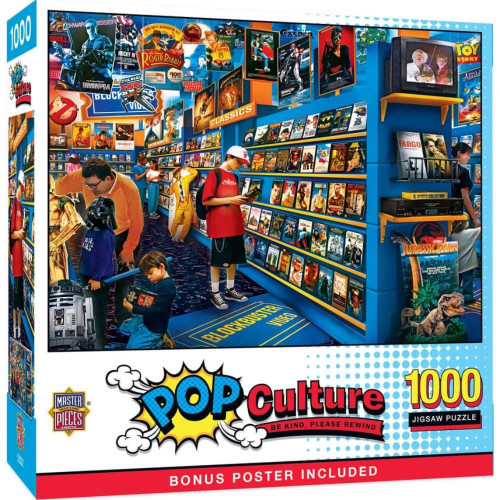 Pop Culture - Be Kind, Please Rewind 1000 Piece Jigsaw Puzzle by MasterPieces