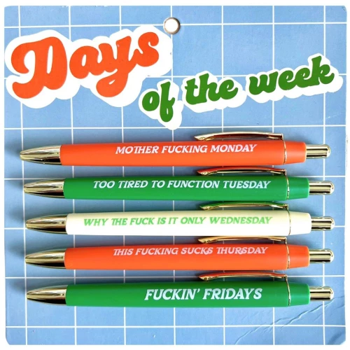 Days Of The Week Pen Set