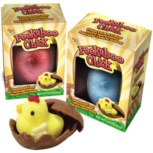 Easter Peekaboo Chick - Chocolate Egg With Mallow Chick Inside