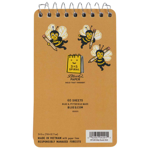 Silly Dumb Shit 3” X 5” Spiral Notebook