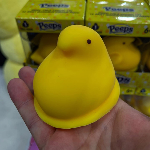 Peeps Chick Squish Toy in Hand