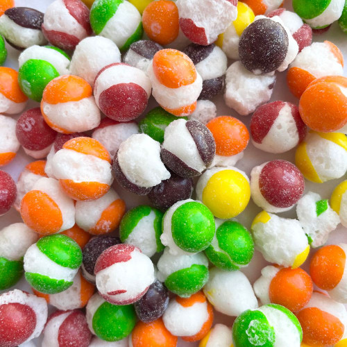 Freeze dried sour skittles