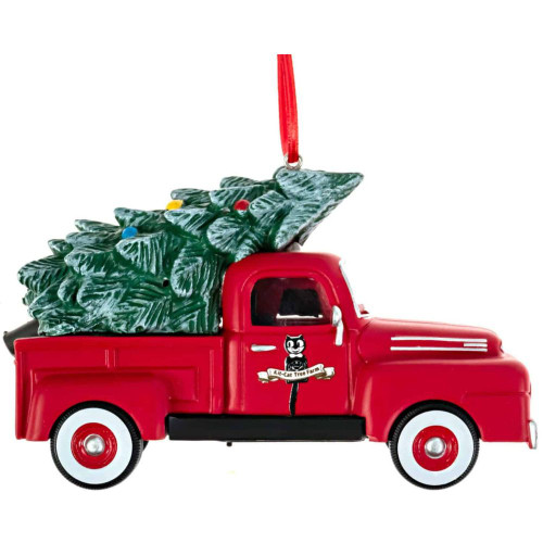 Kit-Cat's Tree Farm Classic Red Truck Christmas Ornament
