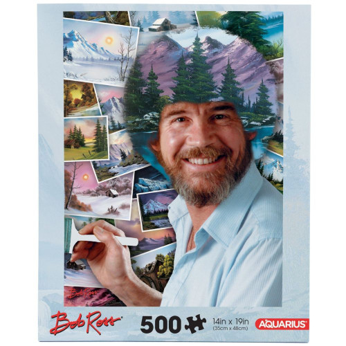 Bob Ross Portrait 500-Piece Puzzle Box