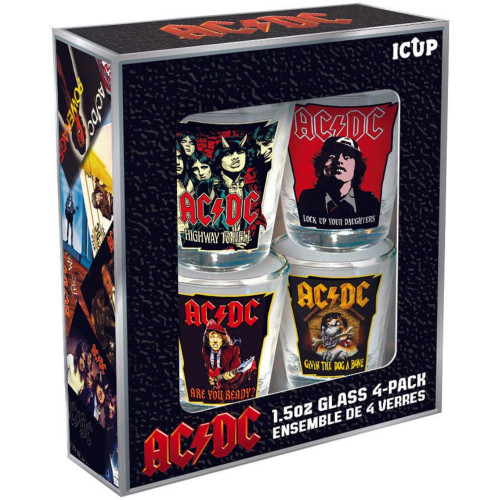 AC/DC Shot Glass 4-Pack