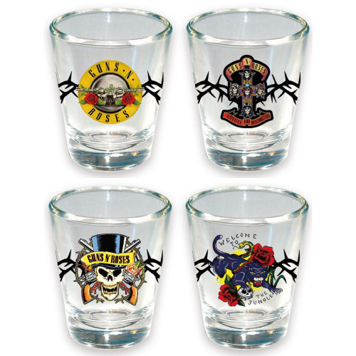 Guns N' Roses Shot Glass 4-Pack
