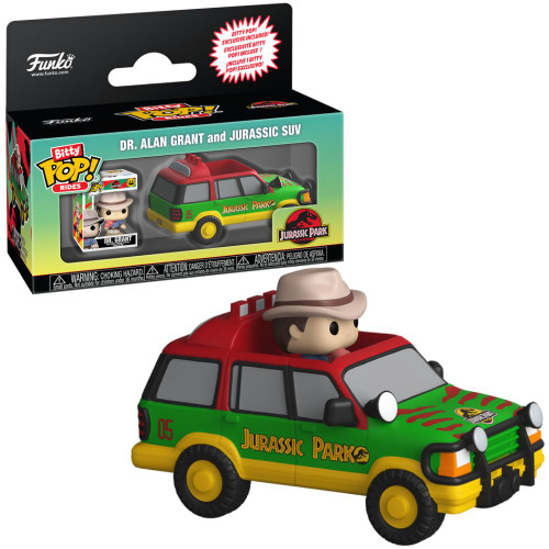 Bitty Pop! Rides Jurassic Park Dr. Alan Grant With Jurassic SUV