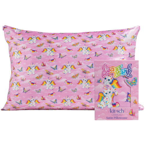Lisa Frank x Kitsch Standard Satin Pillowcase - Angel Kitty