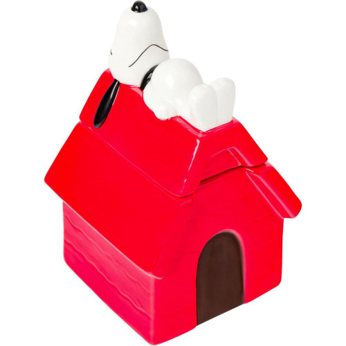 Peanuts Snoopy on Doghouse Sculpted Ceramic Cookie Jar