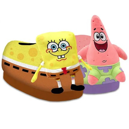 SpongeBob and Patrick 3D Character Slippers