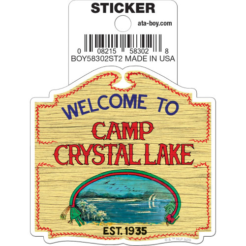 Friday the 13th Camp Crystal Lake Die Cut Sticker