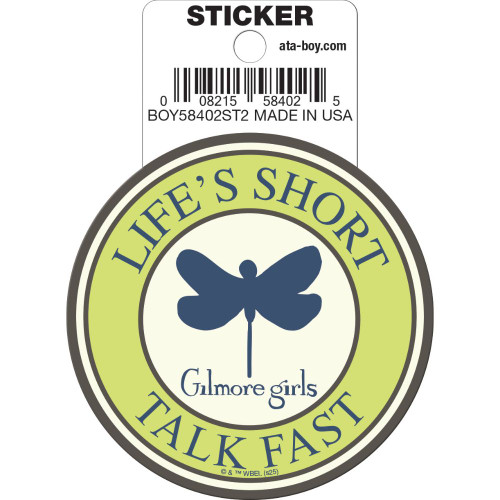 Gilmore Girls Life is Short Talk Fast Die Cut Sticker
