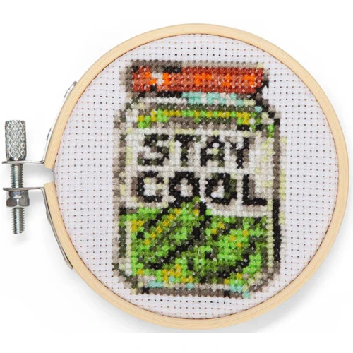 Mini Cross Stitch Embroidery Kit - Pickle