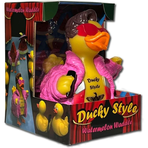 CelebriDucks:  Ducky Style - Watermelon Waddle - Tribute to Harry Styles Rubber Duck