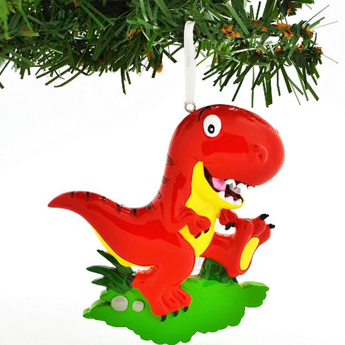 Red Dinosaur Personalized Ornament Red Dinosaur Personalized Ornament