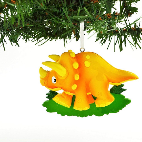 Yellow Dinosaur Personalized Ornament Yellow Dinosaur Personalized Ornament