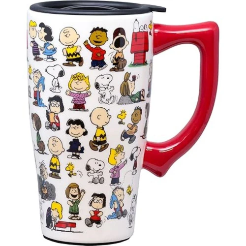 Snoopy and the Peanuts Gang Ceramic Travel Mug