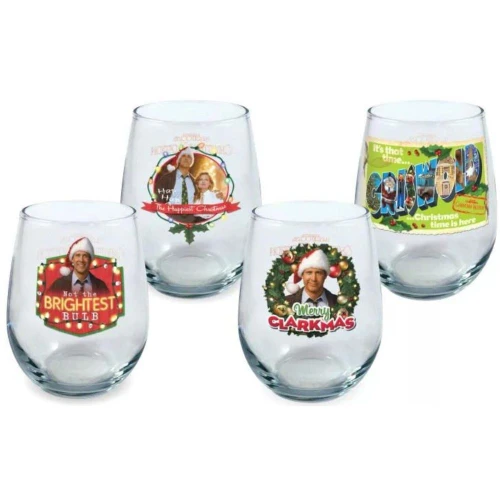 Christmas Vacation Stemless Wine Glass Set of 4