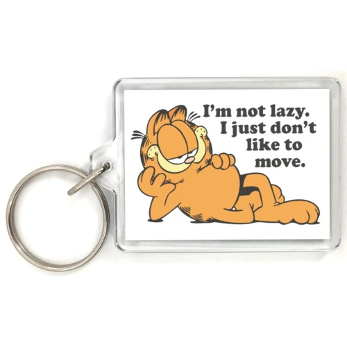 Garfield I'm Not Lazy Keychain