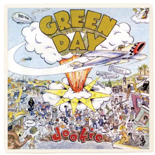 Green Day Dookie Album Ceramic Coaster