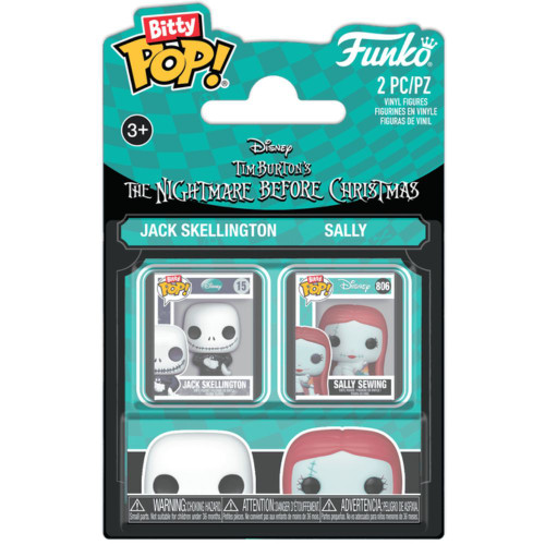 Bitty Pop!: Disney Nightmare Before Christmas 2-Pack - Jack Skellington & Sally