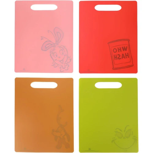 Rear View - The Grinch Flexible Cutting Mat Set of 4