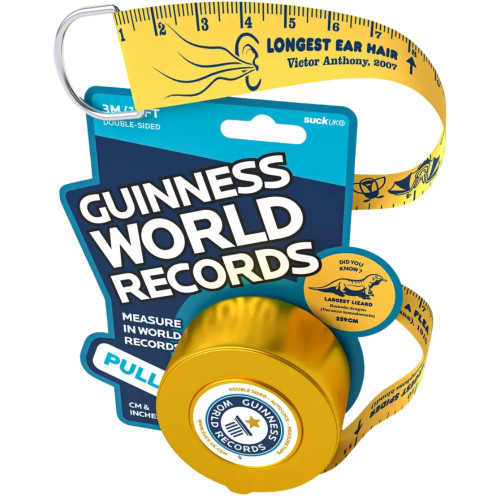 World Records Tape Measure - 10ft of Guinness World Records