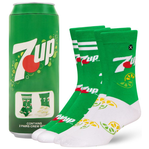 7 Up Socks 2 Pack In Gift Box by Odd Sox