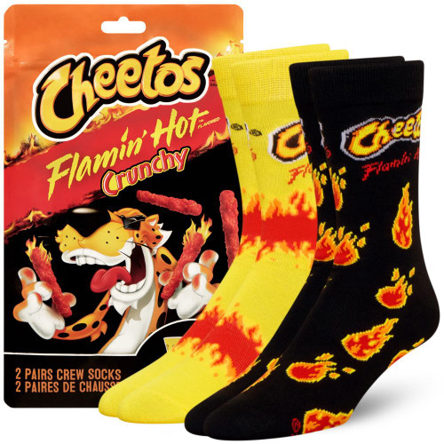 Flamin Hot Cheetos Socks 2 Pack In Gift Box by Odd Sox
