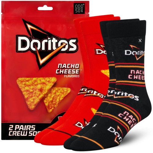 Doritos Nacho Cheese Socks 2 Pack In Gift Box by Odd Sox