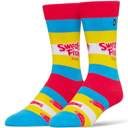 Swedish Fish Socks 2 Pack In Gift Box by Odd Sox