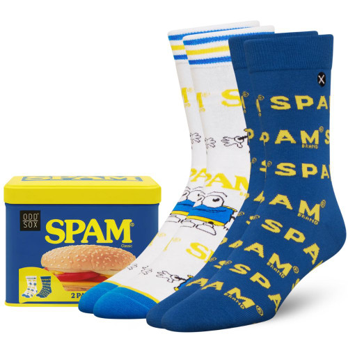 Spam Socks 2 Pack In Gift Box by Odd Sox