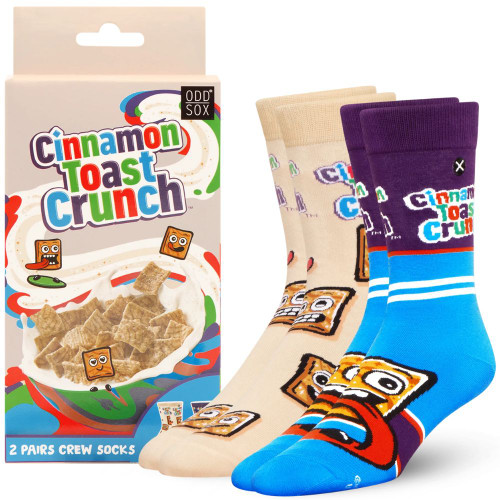 Cinnamon Toast Crunch Socks 2 Pack In Gift Box by Odd Sox