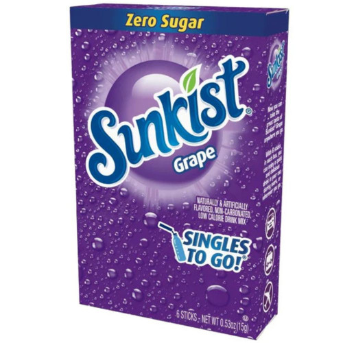Grape Sunkist Singles-to-Go Sugar-Free Drink Mix Packets