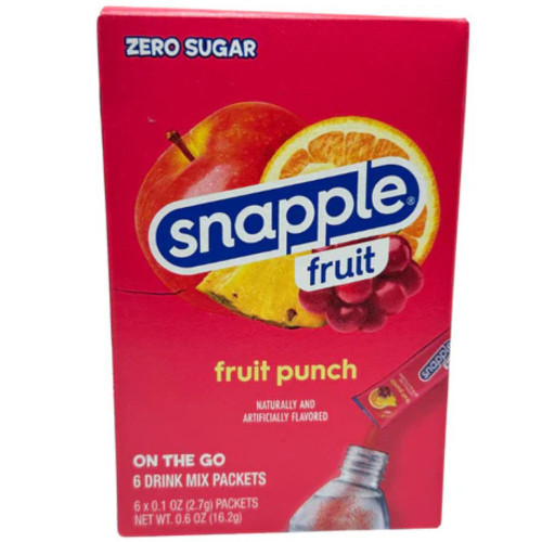 Fruit Punch Snapple Singles-to-Go Sugar-Free Drink Mix Packets
